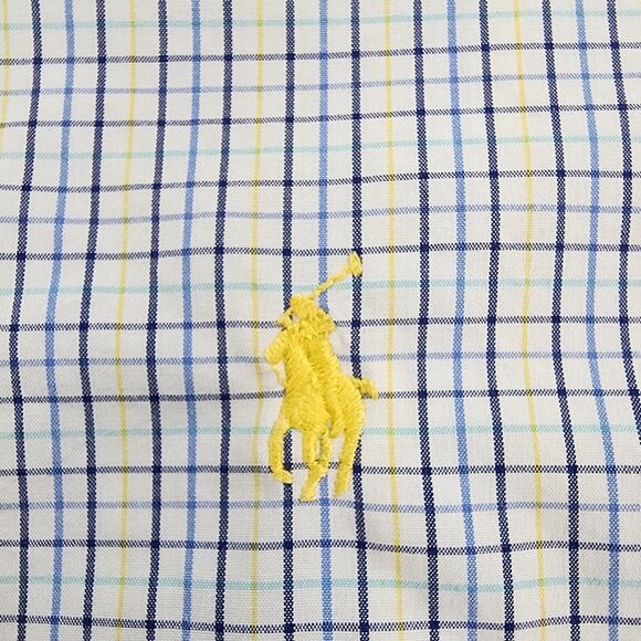 Polo Ralph Lauren Shirt Men 16.5 White Check Long Sleeve Casual Button Up Preppy - Picture 4 of 16